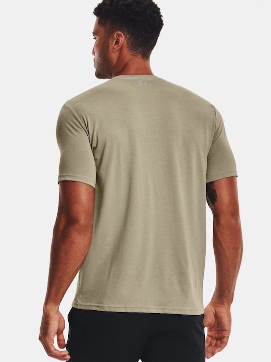Under Armour Team Issue Wordmark Αθλητικό Ανδρικό T-shirt Χακί με Λογότυπο