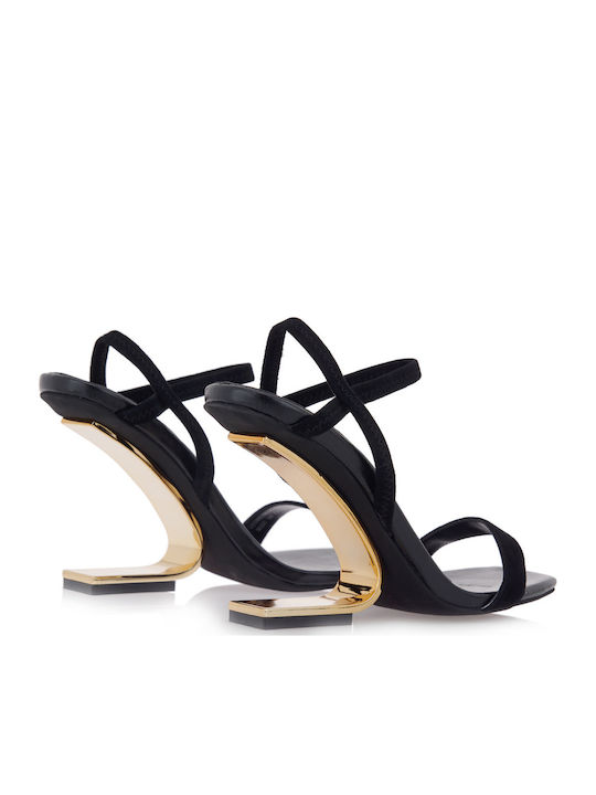 Geometric Sandals Black
