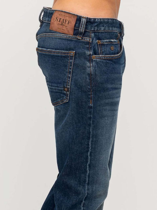 Hardy Men's Jeans Pants with Regular Straight Fit Navy Blue