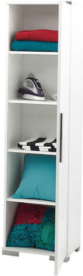 Diamond III Single Door Wardrobe High Gloss White 45x32x169cm