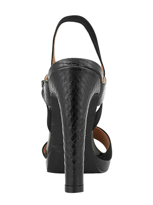 Leder Sandalen Schwarz