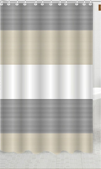 Cyclops Stripy Κουρτίνα Μπάνιου Υφασμάτινη 240x180cm Μπεζ Cyclops Stripy Κουρτίνα Μπάνιου Υφασμάτινη 240x180cm Μπεζ