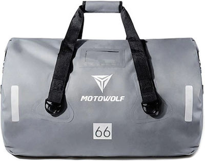 Motowolf Waterproof Motorcycle Tail Bag 66lt Gray