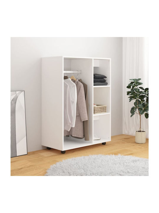 vidaXL Тротилна Гардеробна стойка Бял 80x40x110см