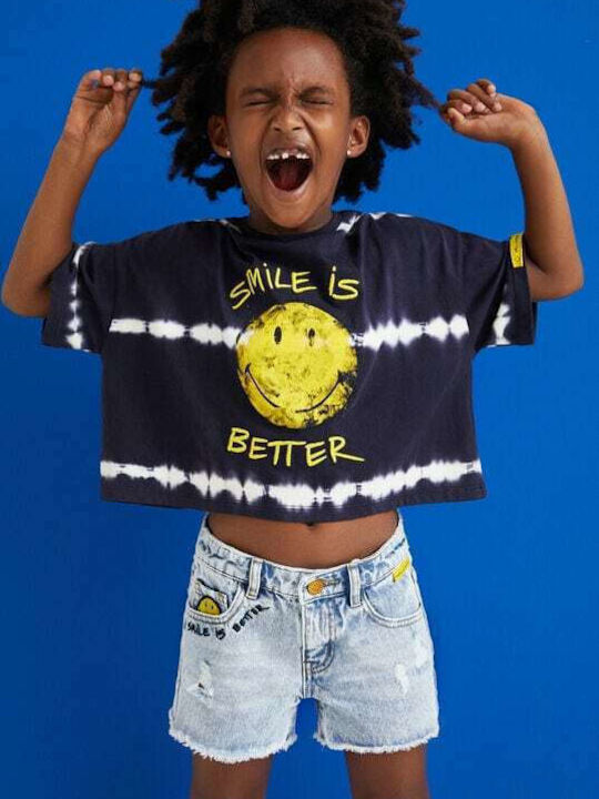 Kids' Shorts/Bermudas Denim Smiley Blue