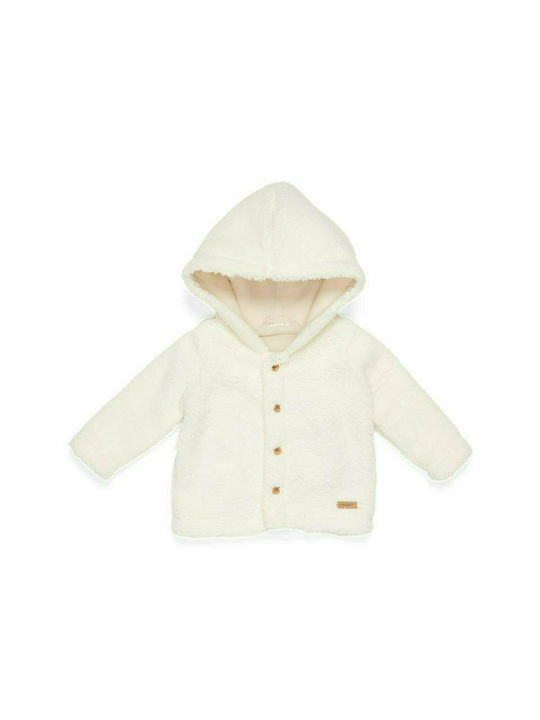 Little Dutch Kids Fur short Hooded White