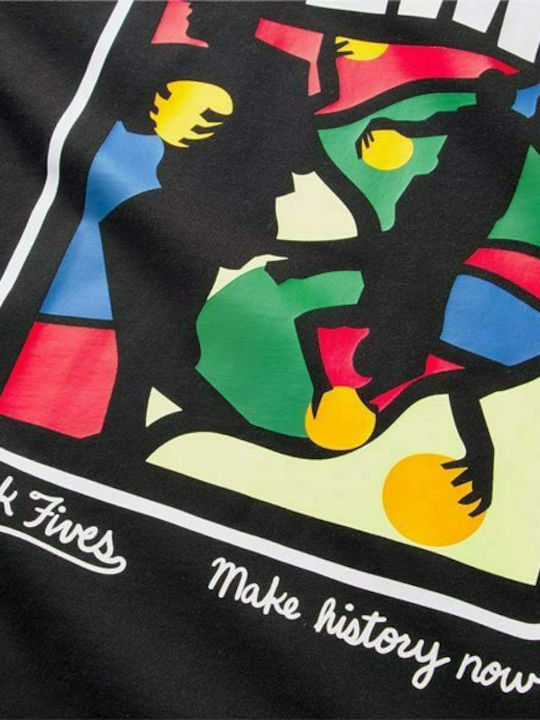 Puma x Black Fives Harlem Bărbați T-shirt Sportiv cu Mânecă Scurtă Negru