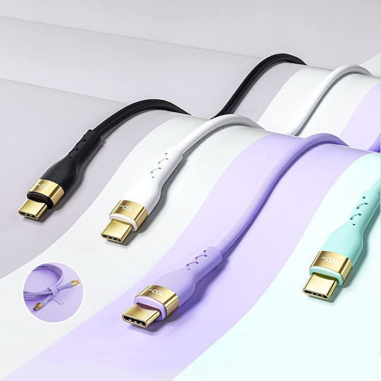 Joyroom S-2050N18 USB 2.0 Cable USB-C Male - USB-C 100W PD Purple 2m