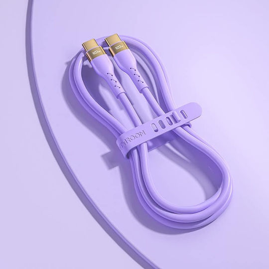 Joyroom S-2050N18 USB 2.0 Cable USB-C Male - USB-C 100W PD Purple 2m