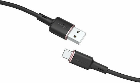 Acefast C2-04 USB 2.0 Cable USB-C male - USB-A Μαύρο 1.2m