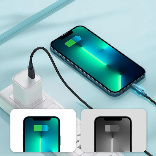 Joyroom S-2024M13 Braided USB-C to Lightning Cable 20W Black 2m