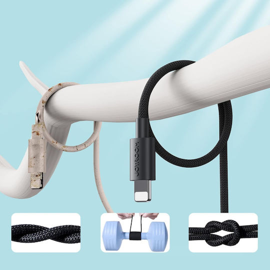 Joyroom S-2024M13 Braided USB-C to Lightning Cable 20W Black 2m