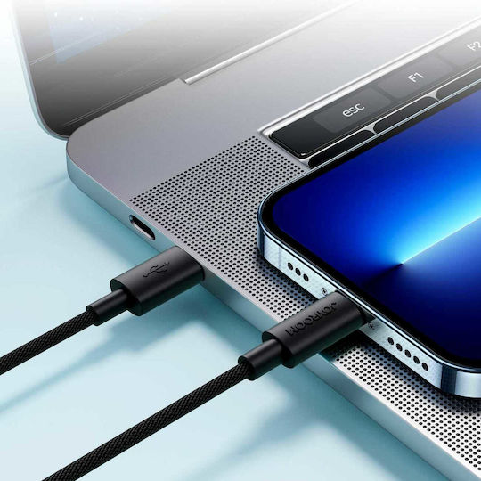 Joyroom S-2024M13 Braided USB-C to Lightning Cable 20W Black 2m