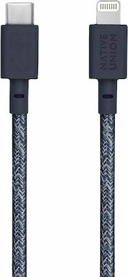 Native Union Belt Braided USB-C to Lightning Cable Blue 1.2m