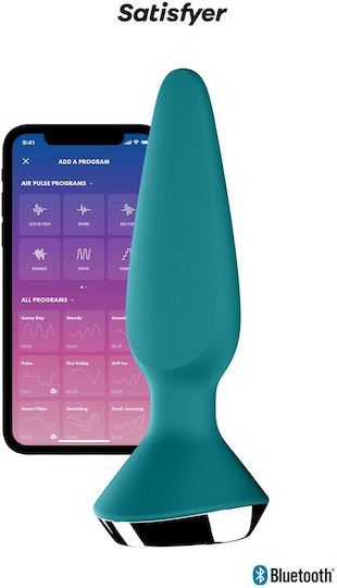 Satisfyer Plug-ilicious 1 Анална тапа с възможност за безжична работа и вибрация Green