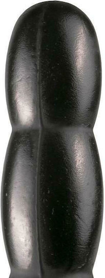 All Black Πρωκτικό Dildo με Ραβδώσεις Μαύρο 32cm
