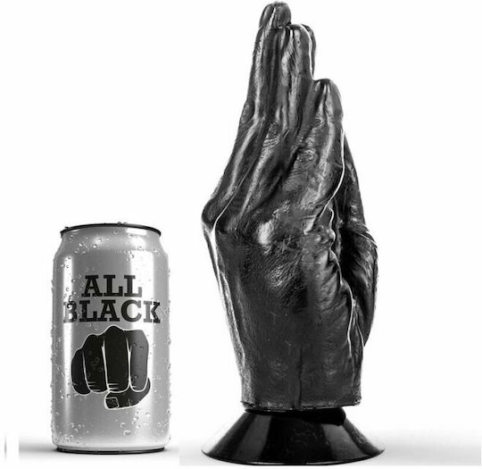 All Black Hand Dildo Anal Negru 17cm