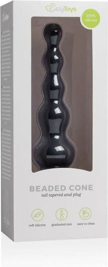 Easytoys Beaded Cone Анални мъниста Black 16см