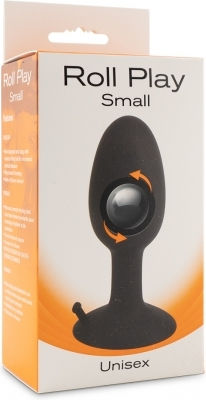 Seven Creations Roll Play Anal Plug Small Πρωκτική Σφήνα Small Black 8cm