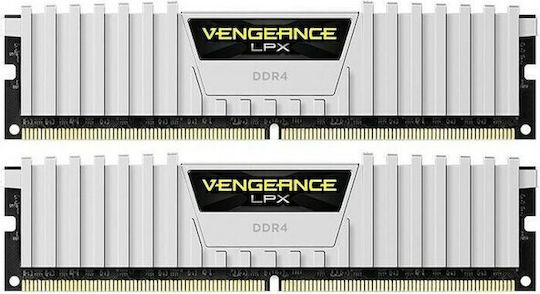 Corsair Vengeance LPX White 32GB DDR4 RAM cu 2 module (2x16GB) și