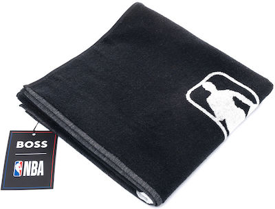 Hugo Boss x NBA Prosop de Plajă de Bumbac Negru 160x80cm.