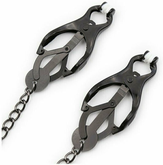 Dream Love OhMama! Dark Chain Japanese Nipple Clamps Nipple Clamps in Gray Color