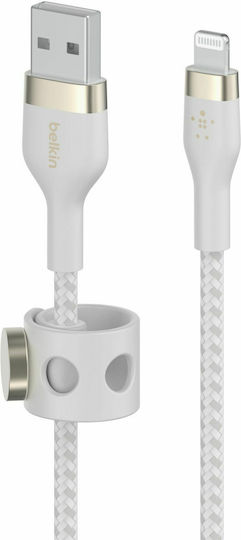 Belkin Braided USB-A to Lightning Cable White 2m (CAA010BT2MWH)