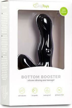 Easytoys Silicone Perineum Tickler Anal Vibrator Black 15cm