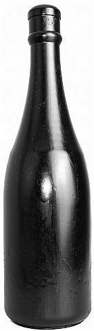 All Black Champagne Bottle Medium Anal Dildo Medium Black 34.5cm
