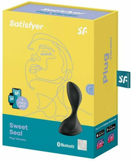 Satisfyer Sweet Seal Anal Plug with Vibration Black 10.5cm
