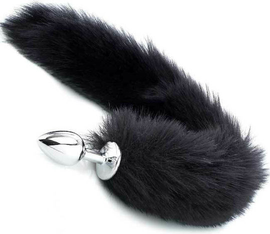Zenn Deluxe Fluffy Fox Plug Πρωκτική Σφήνα Μαύρη 6.5cm