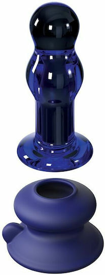 Pipedream Icicles Vibrating Glass Massager Πρωκτικός Δονητής με Δυνατότητα Ασύρματης Λειτουργίας Blue