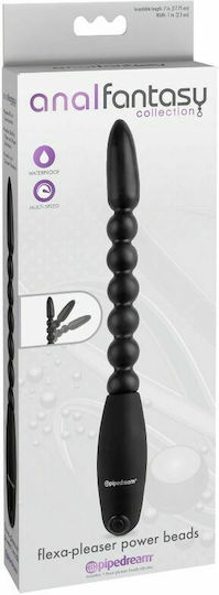 Pipedream Anal Fantasy Flexa Pleaser Power Beads Анални мъниста с вибрация Black 17.75см