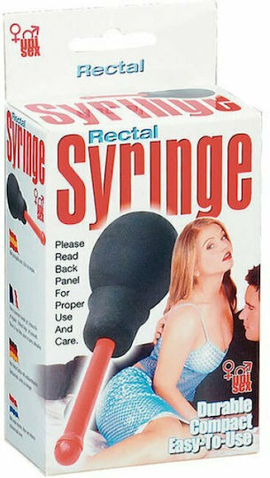 Seven Creations Rectal Syringe Πρωκτικό Ντους Μαύρο