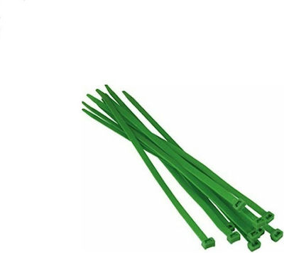 Sapiselco Pack of 100pcs Green Plastic Cable Ties 280x4.5mm