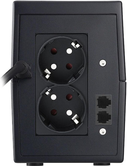 Powerwalker VI 850 SE LCD UPS Line-Interactive 850VA 480W with 2 Schuko Power Plugs