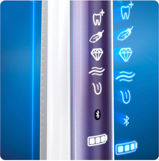Oral-B Genius 10000N Electric Toothbrush with Timer, Pressure Sensor, and Travel Case Orchid Purple