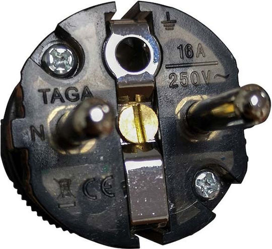 Taga Harmony Schuko - IEC C15 Cable 2m Μαύρο TPC-TS-2,0M