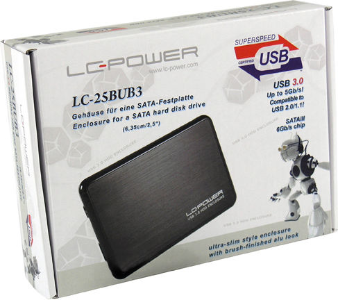 LC-Power Θήκη για Σκληρό Δίσκο 2.5" SATA III με σύνδεση USB3.0