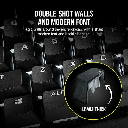 Corsair PBT Double-shot Pro Keycap Mod Kit Onyx Black