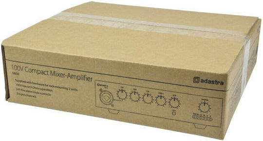 Adastra UA30 Mini PA Power Amplifier 5 Channels 30W/8Ω 30W/100V with Cooling System Black