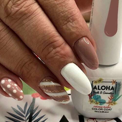 Aloha Fashion Semi-Permanent Nail Polish AF 095 Nude 15ml 1pcs