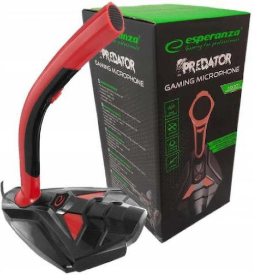 Esperanza EGH101 Microfon 3.5mm de birou în Culoarea Red