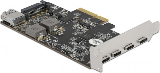 DeLock Κάρτα PCIe σε 4 θύρες Type-C