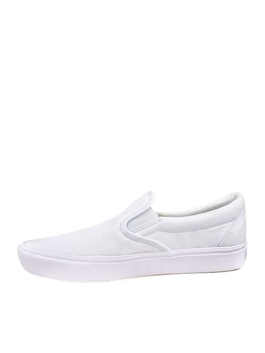 ComfyCush Men's Canvas Slip-Ons White