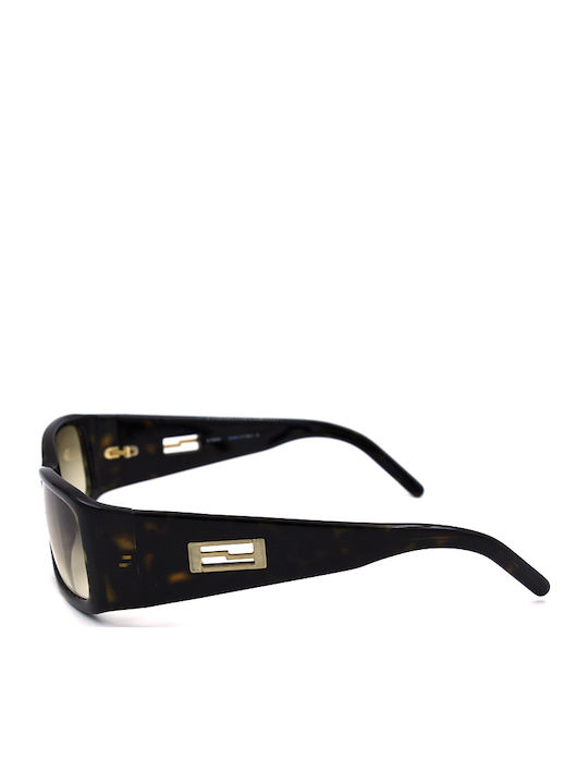 Fendi Women's Sunglasses with Brown Tartaruga Plastic Frame and Brown Gradient Lens SL7710 722