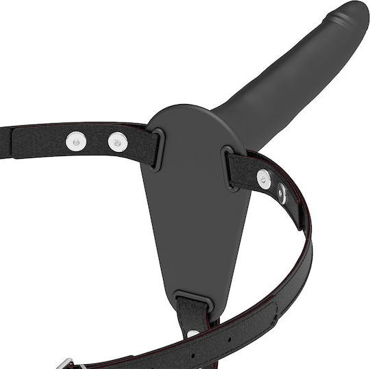 Fetish Submissive Silicone Strap On Harness με Dildo 15cm σε Μαύρο Χρώμα