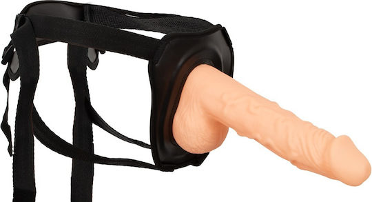 Nanma Excellent Power Erection Assistant Hollow Strap-On Harness with Dildo 24cm in skin color