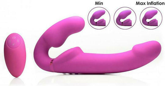 Strap U Inflatable Strapless Strap-on With Remote Control Без презрамки Страп-он с Дилдо 24см с вибрация в Лилав цвят