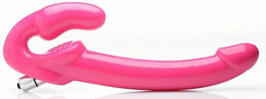 Strap U 7x Revolver Vibrating Strapless Strap-on Fără bretele Strap On cu Dildo 29cm cu vibrație în Culoare Roz
